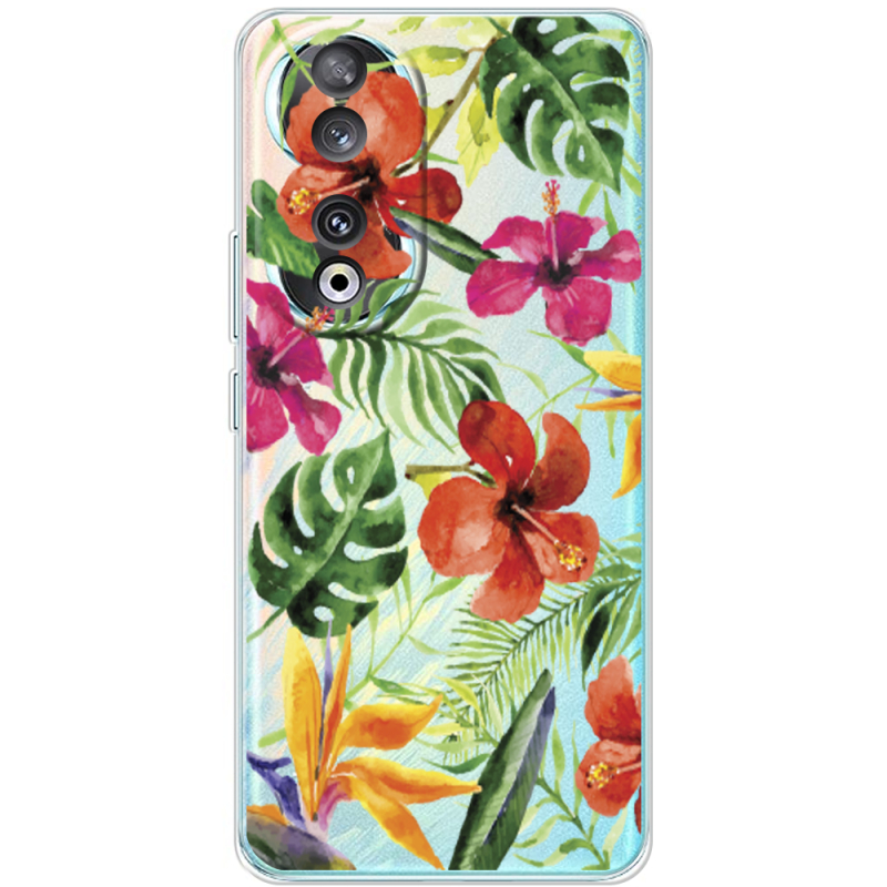 Прозрачный чехол BoxFace Huawei Honor 90 Tropical Flowers