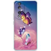 Чехол со стразами Huawei Honor 90 Butterflies