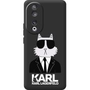 Черный чехол BoxFace Huawei Honor 90 Cat in Black