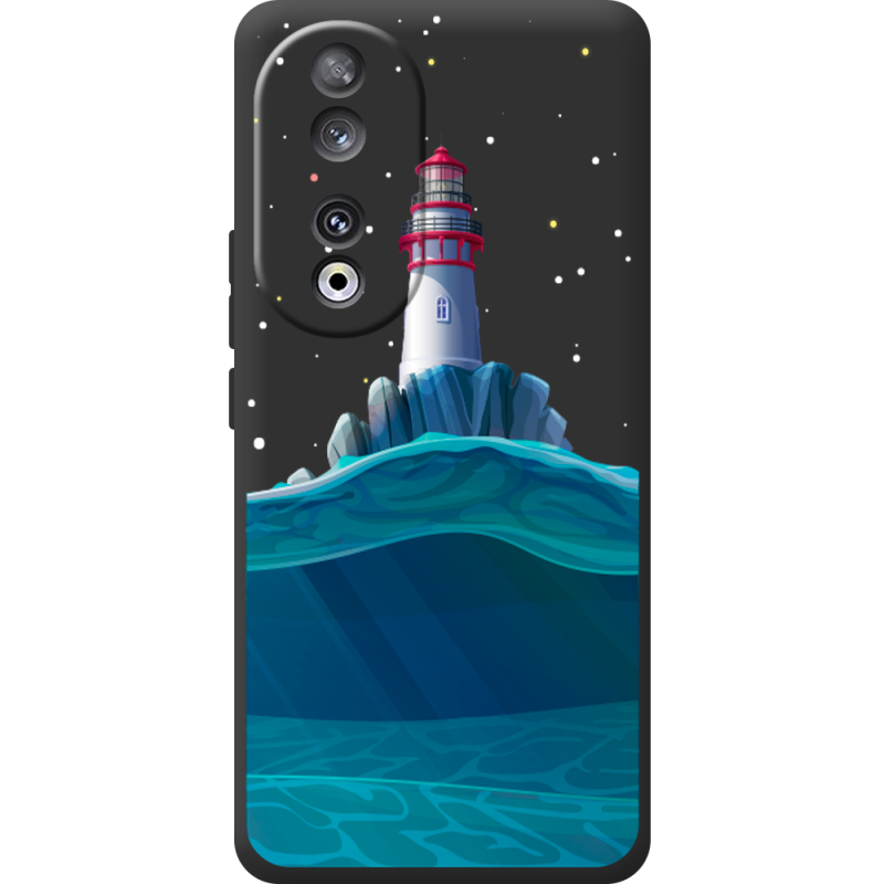 Черный чехол BoxFace Huawei Honor 90 Lighthouse