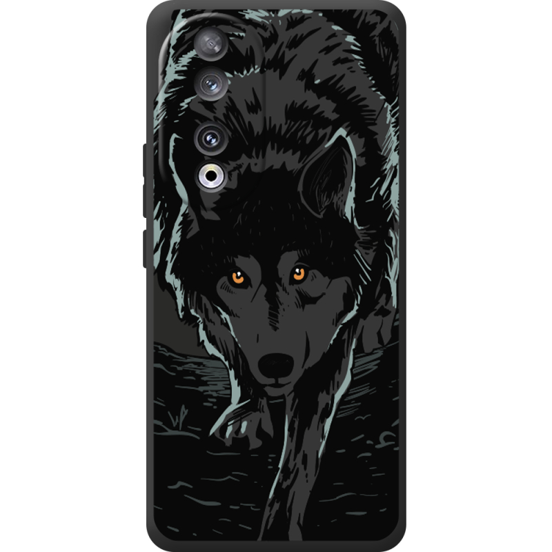 Черный чехол BoxFace Huawei Honor 90 Wolf