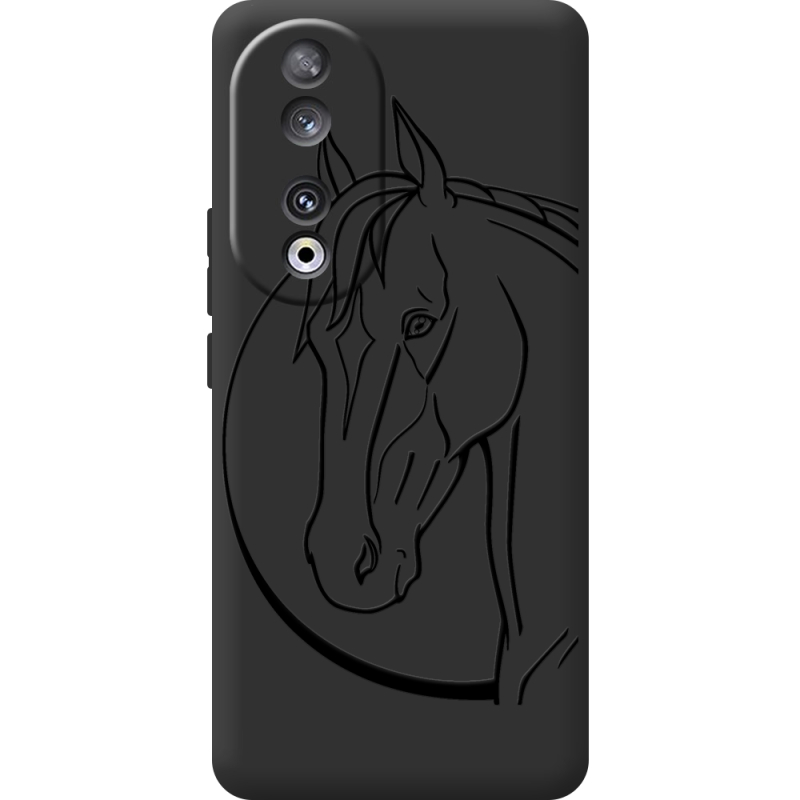 Черный чехол BoxFace Huawei Honor 90 Horse