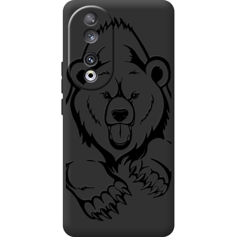 Черный чехол BoxFace Huawei Honor 90 Grizzly Bear