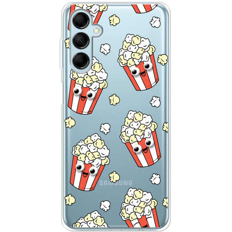 Прозрачный чехол BoxFace Samsung Galaxy M15 5G (M156) с 3D-глазками Popcorn