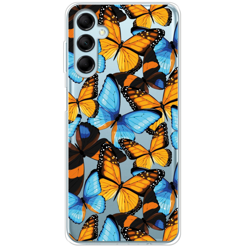 Прозрачный чехол BoxFace Samsung Galaxy M15 5G (M156) Butterfly Morpho