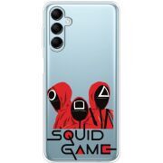 Прозрачный чехол BoxFace Samsung Galaxy M15 5G (M156) siquid game люди в красном