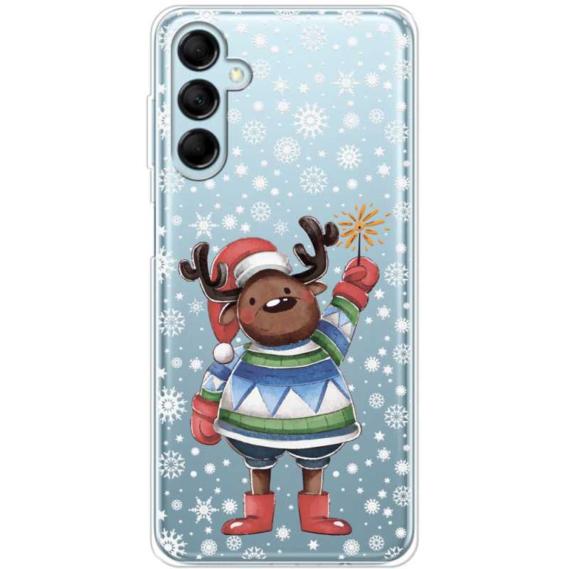 Прозрачный чехол BoxFace Samsung Galaxy M15 5G (M156) Christmas Deer with Snow
