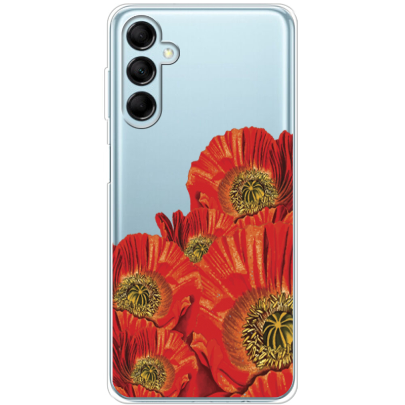 Прозрачный чехол BoxFace Samsung Galaxy M15 5G (M156) Red Poppies