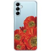 Прозрачный чехол BoxFace Samsung Galaxy M15 5G (M156) Red Poppies