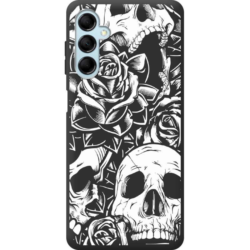 Черный чехол BoxFace Samsung Galaxy M15 5G (M156) Skull and Roses