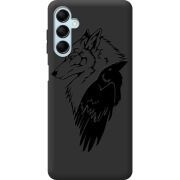Черный чехол BoxFace Samsung Galaxy M15 5G (M156) Wolf and Raven