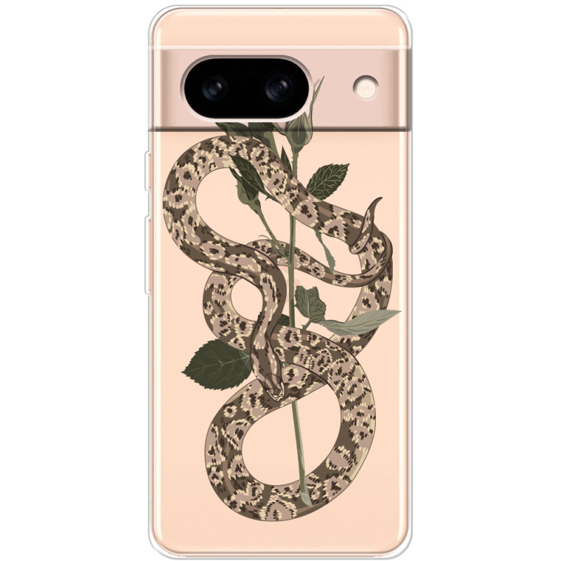 Прозрачный чехол BoxFace Google Pixel 8A Glamor Snake