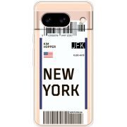 Прозрачный чехол BoxFace Google Pixel 8A Ticket New York