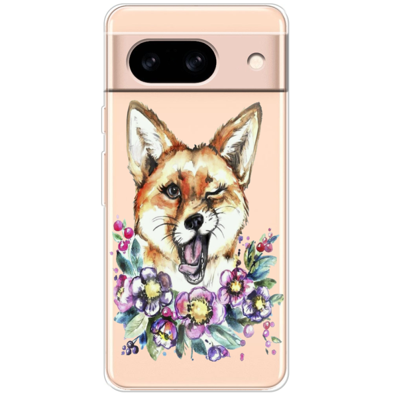 Прозрачный чехол BoxFace Google Pixel 8A Winking Fox