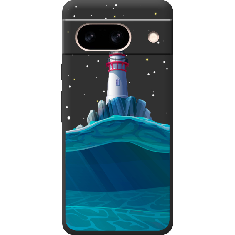 Черный чехол BoxFace Google Pixel 8A Lighthouse