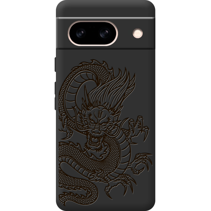 Черный чехол BoxFace Google Pixel 8A Chinese Dragon