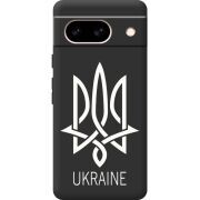 Черный чехол BoxFace Google Pixel 8A Тризуб монограмма ukraine