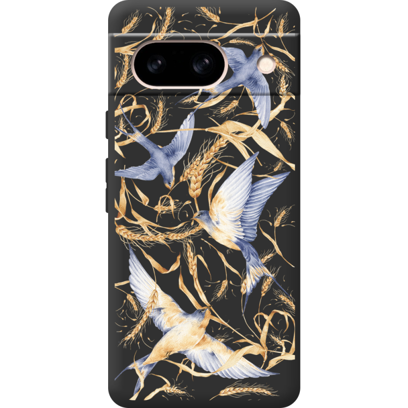 Черный чехол BoxFace Google Pixel 8A Ластівки