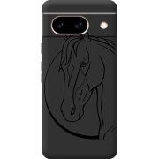 Черный чехол BoxFace Google Pixel 8A Horse