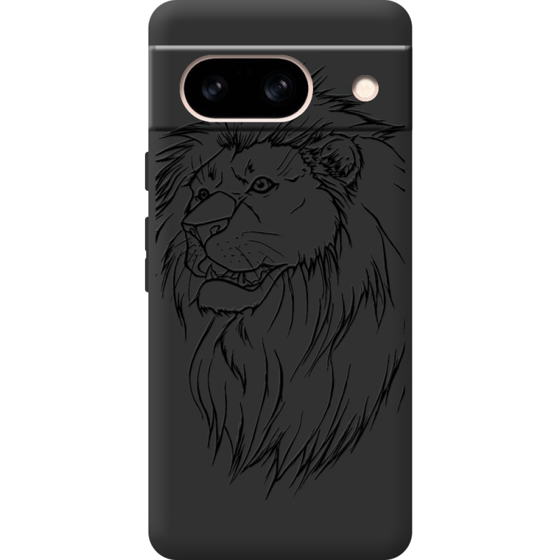 Черный чехол BoxFace Google Pixel 8A Lion