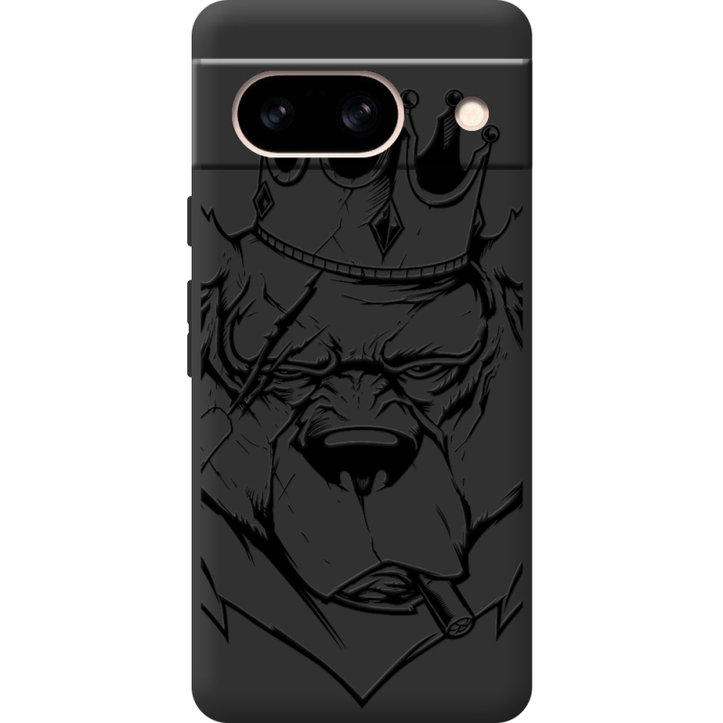 Черный чехол BoxFace Google Pixel 8A Bear King