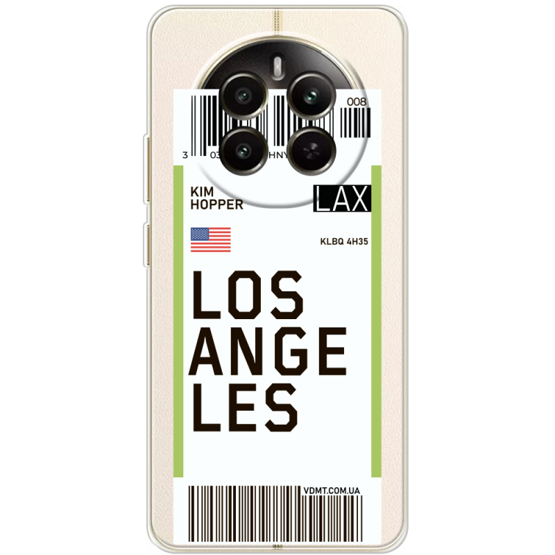 Прозрачный чехол BoxFace Realme 12 Plus 5G Ticket Los Angeles