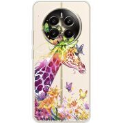 Прозрачный чехол BoxFace Realme 12 Plus 5G Colorful Giraffe