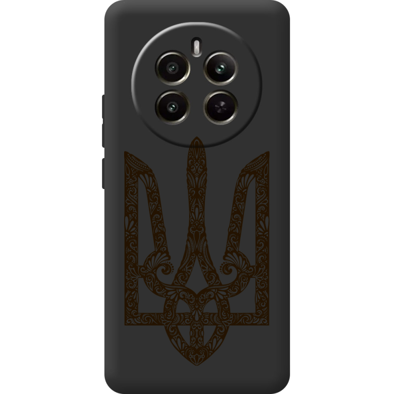 Черный чехол BoxFace Realme 12 Plus 5G Ukrainian Trident