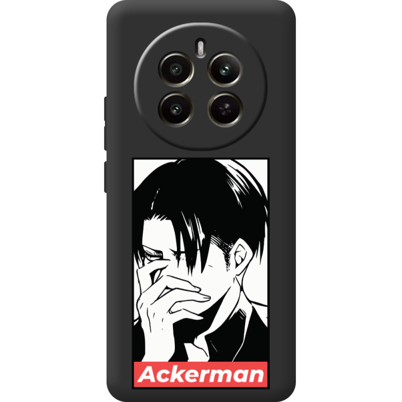 Черный чехол BoxFace Realme 12 Plus 5G Attack On Titan - Ackerman