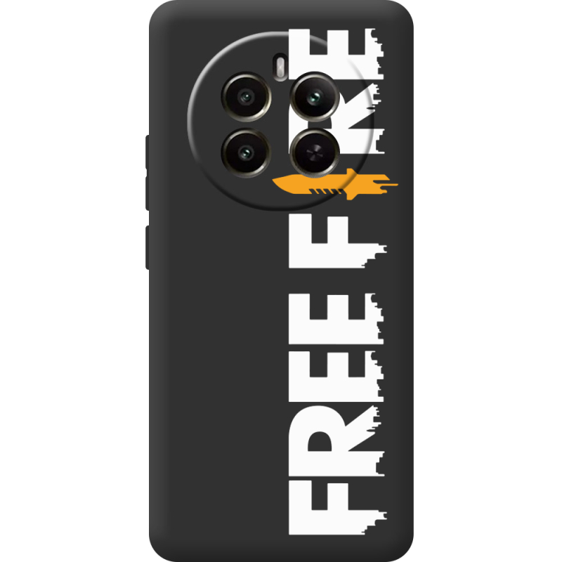 Черный чехол BoxFace Realme 12 Plus 5G Free Fire White Logo