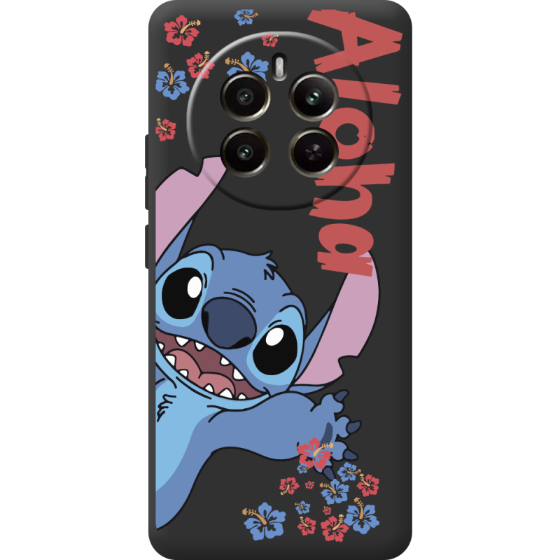 Черный чехол BoxFace Realme 12 Plus 5G Гавайський гість Stich