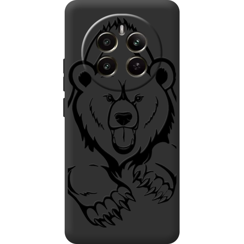 Черный чехол BoxFace Realme 12 Plus 5G Grizzly Bear