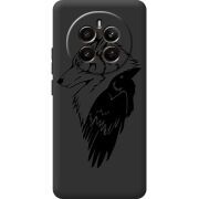 Черный чехол BoxFace Realme 12 Plus 5G Wolf and Raven