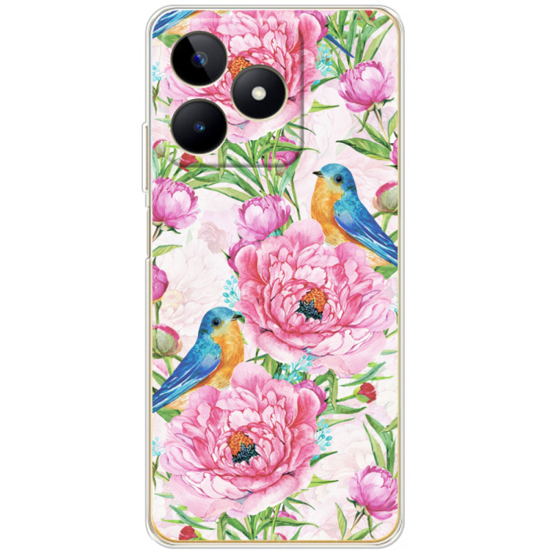Чехол BoxFace Realme Note 50 Birds and Flowers