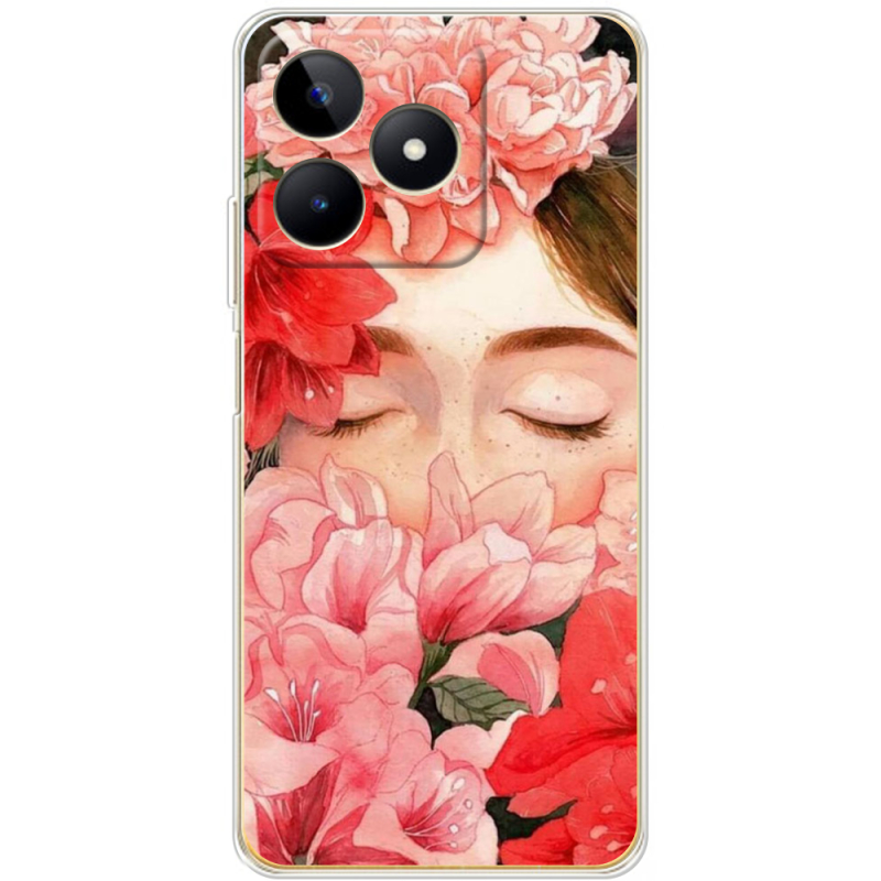 Чехол BoxFace Realme Note 50 Girl in Flowers