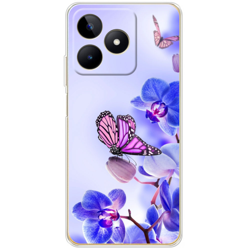 Чехол BoxFace Realme Note 50 Orchids and Butterflies
