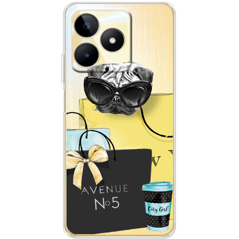 Прозрачный чехол BoxFace Realme Note 50 Fashion Pug