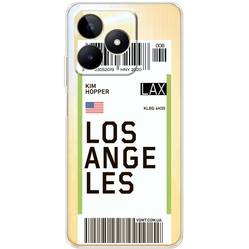 Прозрачный чехол BoxFace Realme Note 50 Ticket Los Angeles
