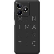 Черный чехол BoxFace Realme Note 50 Minimalistic