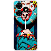 Чехол BoxFace Tecno Spark 20 Girl Pop Art