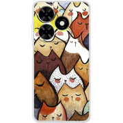 Чехол BoxFace Tecno Spark 20 Sleepy Cats