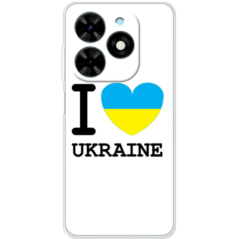 Чехол BoxFace Tecno Spark 20 I love Ukraine