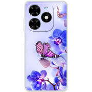 Чехол BoxFace Tecno Spark 20 Orchids and Butterflies