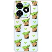 Прозрачный чехол BoxFace Tecno Spark 20 Pattern Baby Yoda