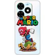 Прозрачный чехол BoxFace Tecno Spark 20 Super Mario