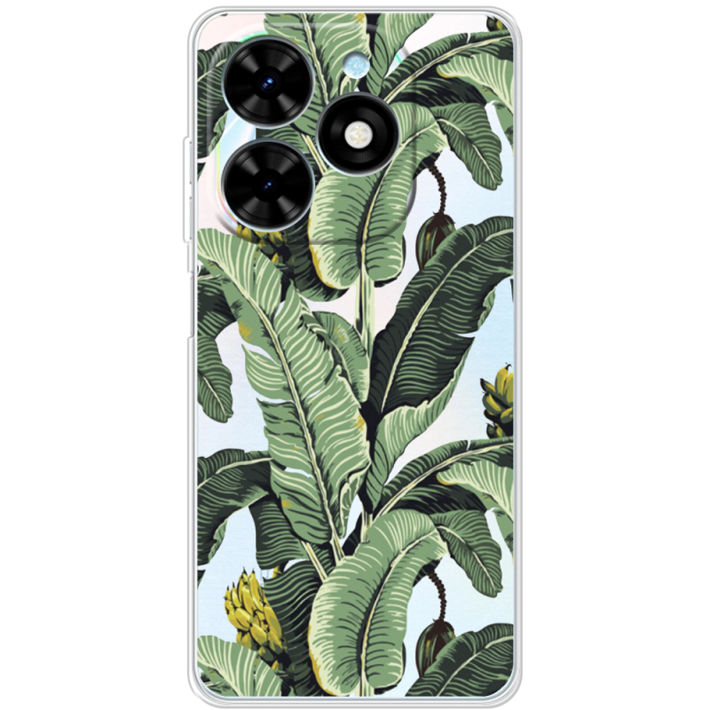 Прозрачный чехол BoxFace Tecno Spark 20 Banana Leaves