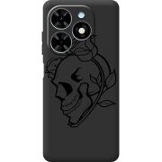 Черный чехол BoxFace Tecno Spark 20 Skull and Roses