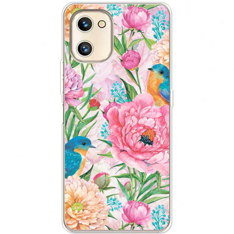 Чехол BoxFace Umidigi F3 SE Birds in Flowers