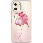 Прозрачный чехол BoxFace Umidigi F3 SE Floral Flamingo