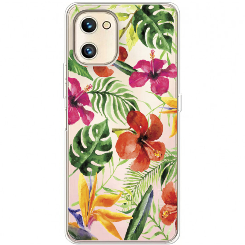 Прозрачный чехол BoxFace Umidigi F3 SE Tropical Flowers